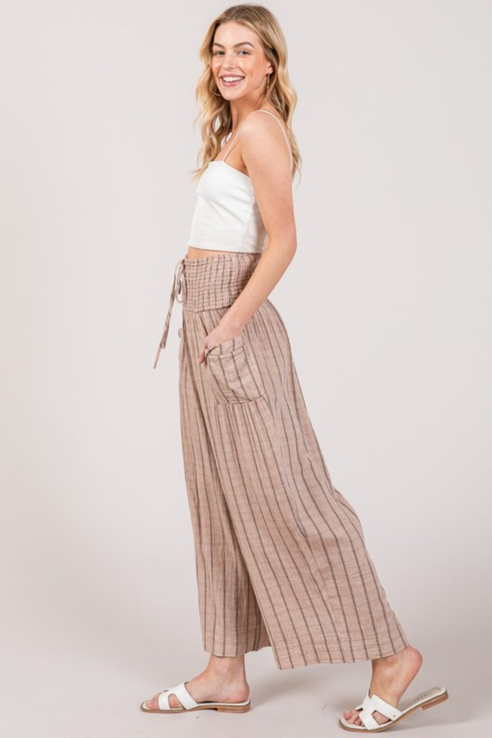 SAGE + FIG Cotton Gauze Wash Stripe Pants-4